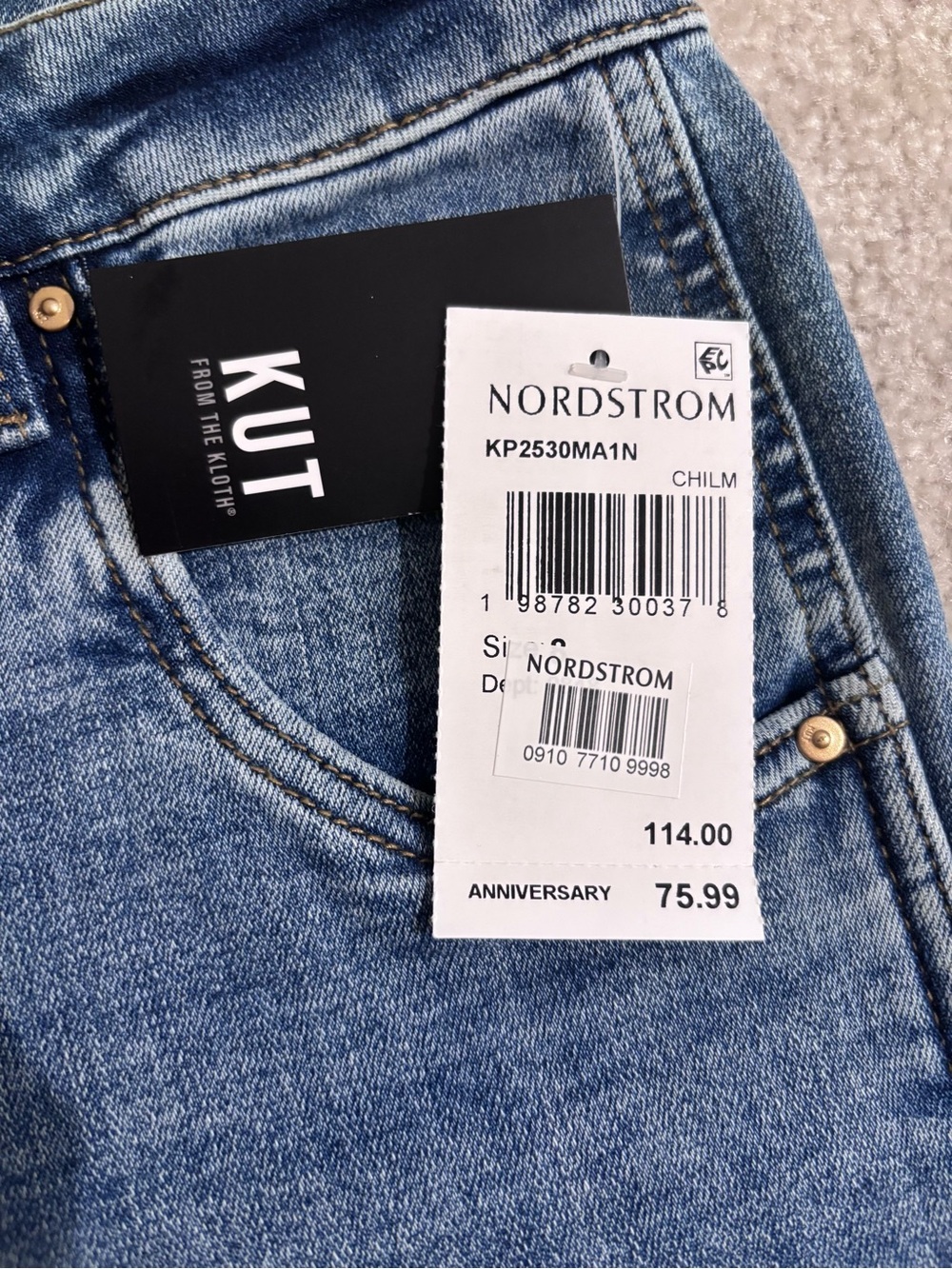 Nordstrom KUT From The Kloth Women's High Waist Wide Leg Denim Jeans NWT